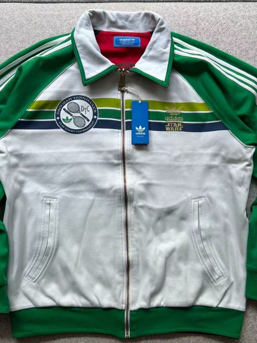 Adidas Men's Star Wars Yoda's School of Tennis Reversible Jacket Rare Collection